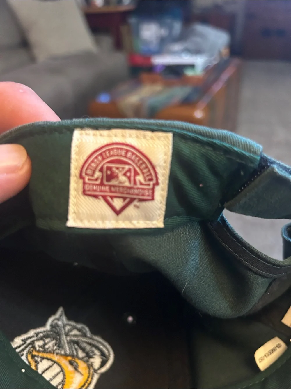 47 Olive Green Hat with Yellow Mascot Embroidery